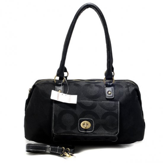 Coach Madeline East West Medium Black Satchels ATZ Coach Madeline East West Medium Black Satchels ATZ